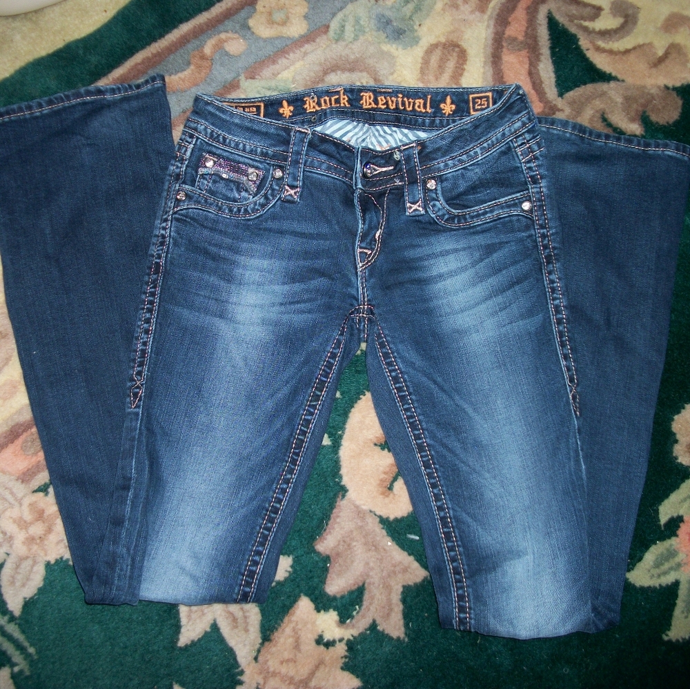 Rock Revival Blue Jeans